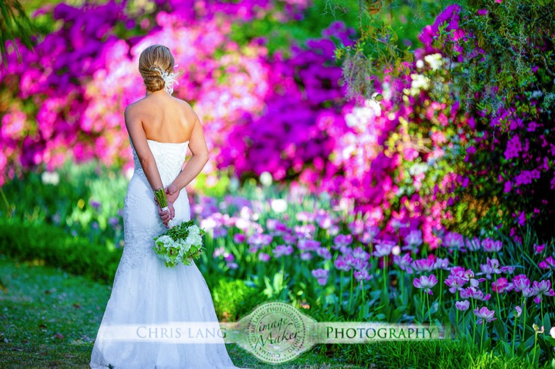 Awesome Bridal Portrait During Azalea Festival at Airle Gardens